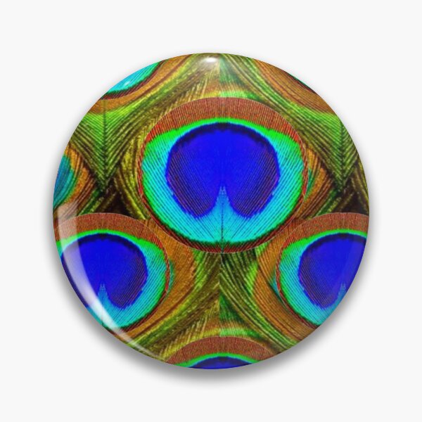 Item preview, BLUE PEACOCK FEATHERS PATTERN ABSTRACT ART   designed and sold by sharlesart.