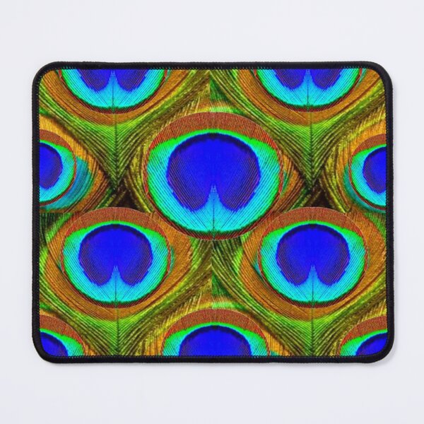 Item preview, BLUE PEACOCK FEATHERS PATTERN ABSTRACT ART designed and sold by sharlesart.