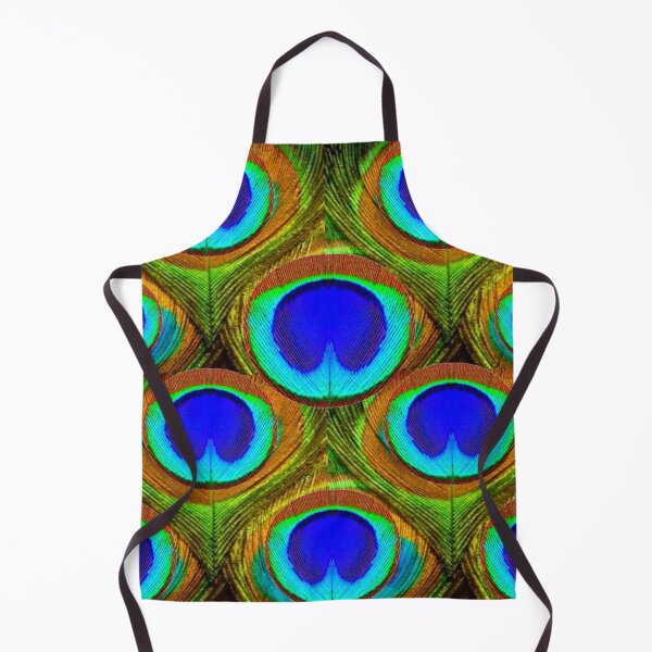 Item preview, BLUE PEACOCK FEATHERS PATTERN ABSTRACT ART designed and sold by sharlesart.
