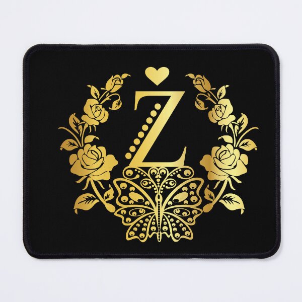 Item preview, Ornamental Letter Z, Rose Gold Butterfly, Gold Monogram Ornament designed and sold by PROMEN Creativity.