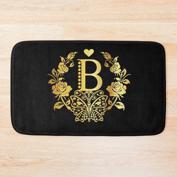 Item preview, Ornamental Letter B, Rose Gold Butterfly, Gold Monogram Ornament designed and sold by PROMEN Creativity.