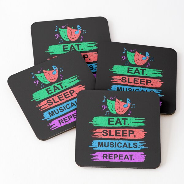 Item preview, Funny Theatre Life Eat Sleep Musicals Repeat Theater Mask designed and sold by MagicSD Designs.