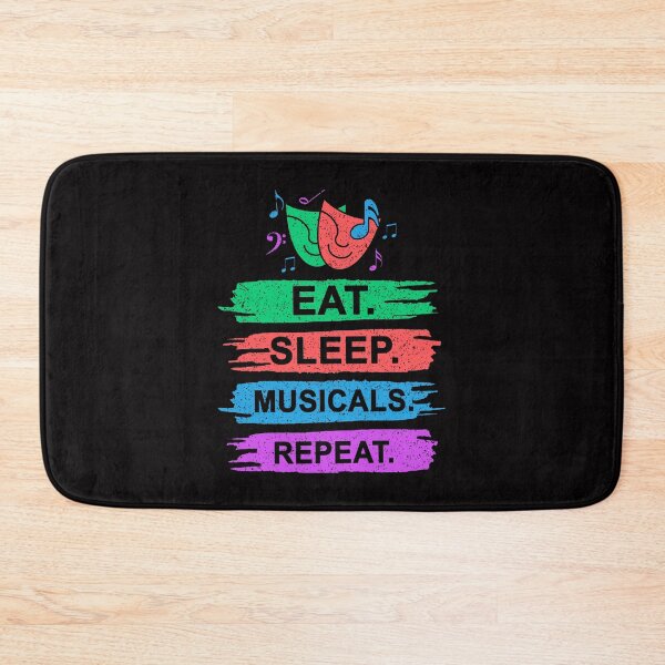 Item preview, Funny Theatre Life Eat Sleep Musicals Repeat Theater Mask designed and sold by MagicSD Designs.
