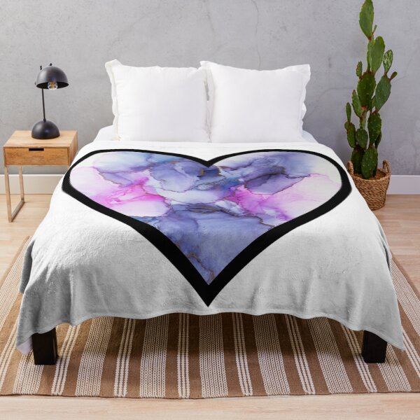 Item preview, Blue and Purple Watercolor Heart designed and sold by BuzzySpaceBee.