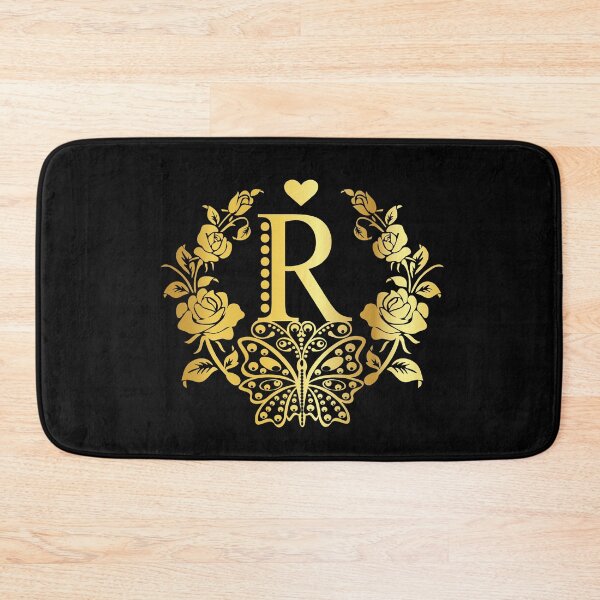 Item preview, Ornamental Letter R, Rose Gold Butterfly, Gold Monogram Ornament designed and sold by PROMEN Creativity.