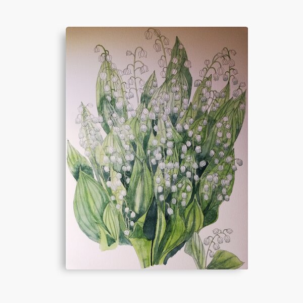 Angel With Lily Of The Valley Antique Image Paper Canvas Or Foam Board  Print