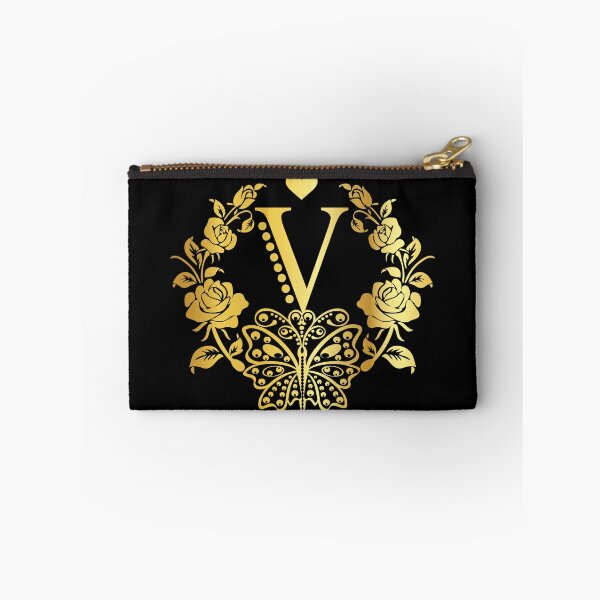 Item preview, Ornamental Letter V, Rose Gold Butterfly, Gold Monogram Ornament designed and sold by PROMEN Creativity.