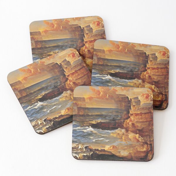 Item preview, Sunset cliffs Baroque style Art designed and sold by NeuralProd.