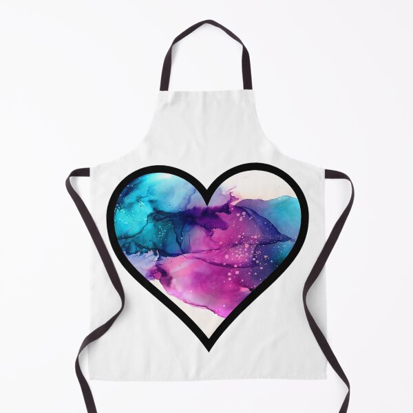 Item preview, Dark Teal and Purple Watercolor Heart designed and sold by BuzzySpaceBee.
