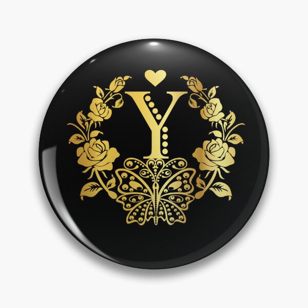 Item preview, Ornamental Letter Y, Rose Gold Butterfly, Gold Monogram Ornament designed and sold by PROMEN Creativity.