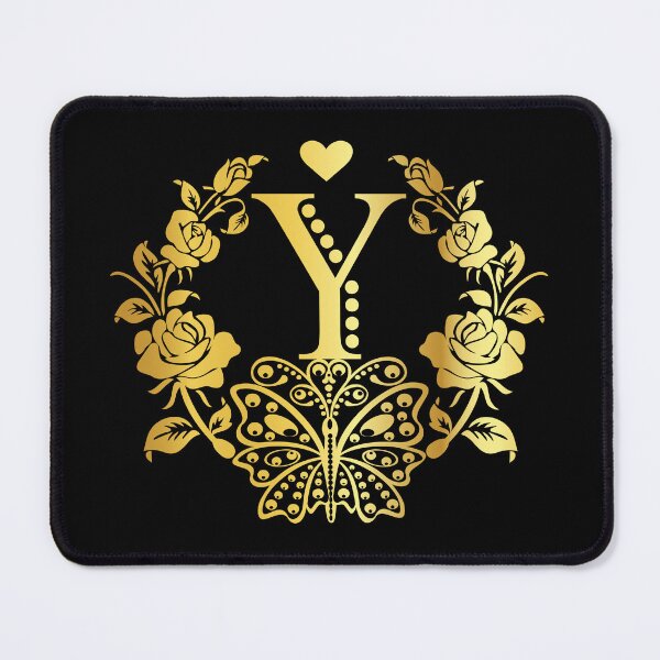 Item preview, Ornamental Letter Y, Rose Gold Butterfly, Gold Monogram Ornament designed and sold by PROMEN Creativity.