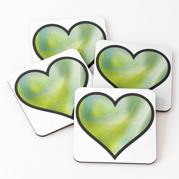 Item preview, Green Watercolor Heart designed and sold by BuzzySpaceBee.