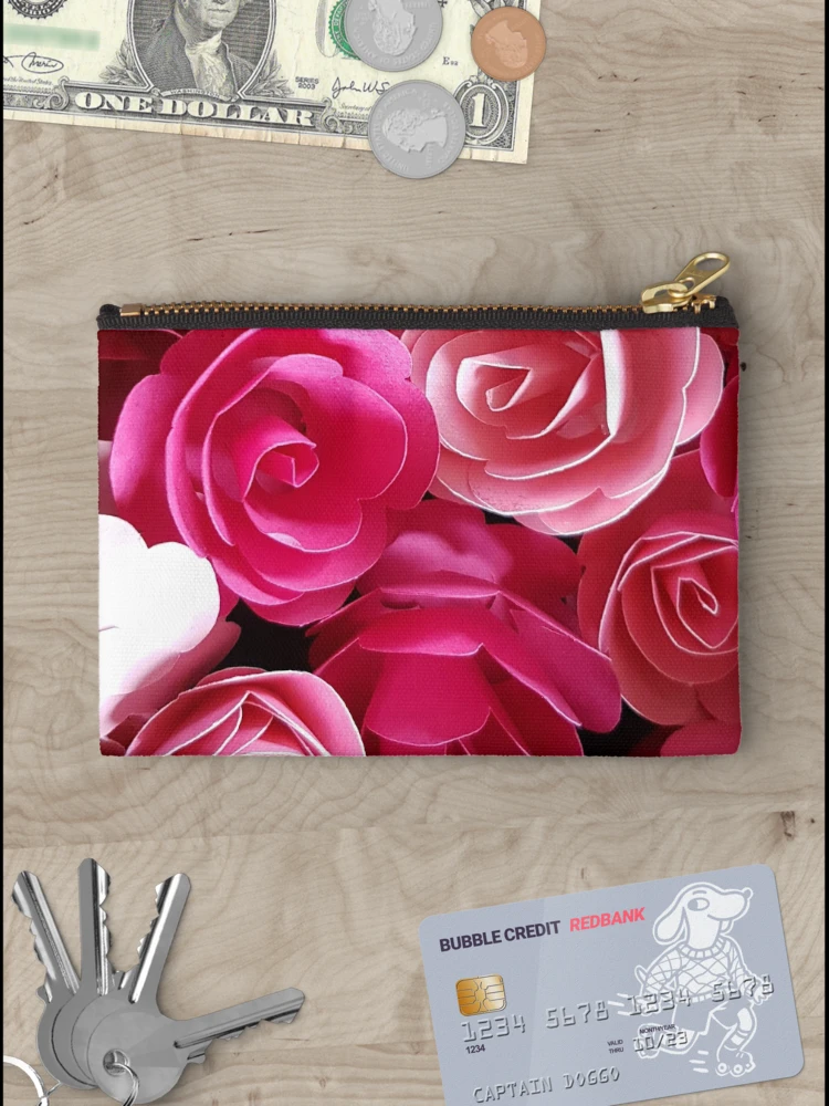 Thumbnail 3 of 4, Zipper Pouch, Paper Roses designed and sold by DN Shop ★★★★★.