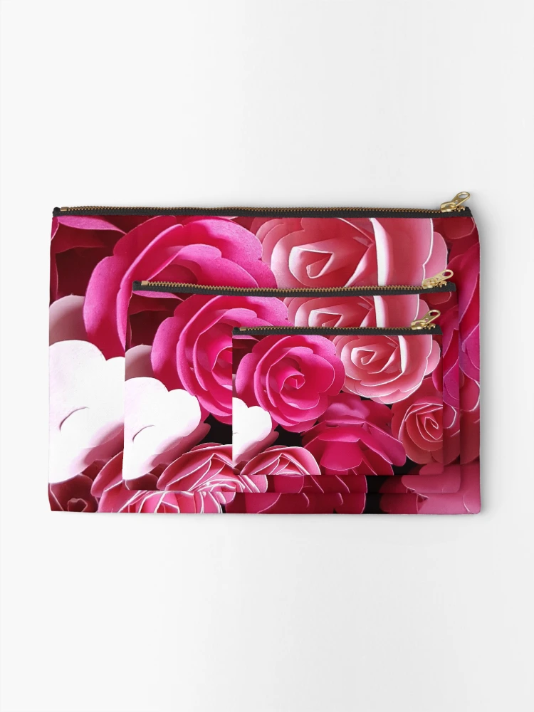 Thumbnail 2 of 4, Zipper Pouch, Paper Roses designed and sold by DN Shop ★★★★★.