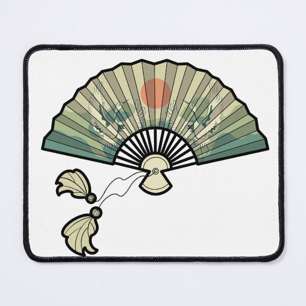 Item preview, fan with cranes designed and sold by Ulyana Trehubava.