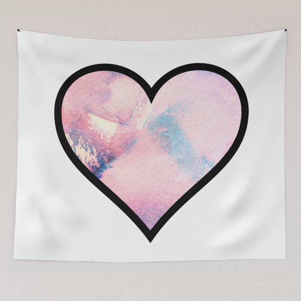 Item preview, Soft Pinks and Blues Watercolor Heart designed and sold by BuzzySpaceBee.