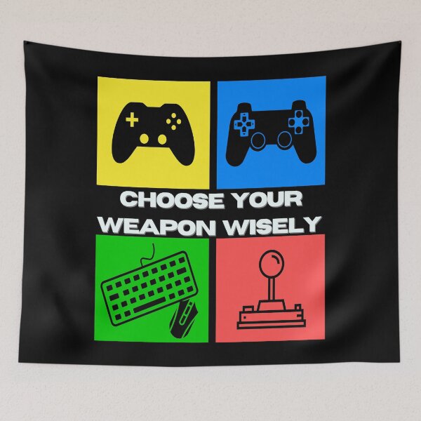 Item preview, Choose your weapon / controller. Funny, gaming meme. designed and sold by AEROSPACE-IND.