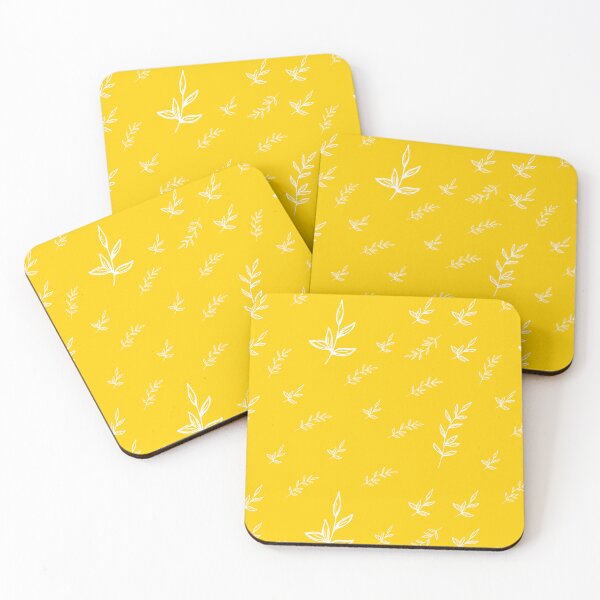 Item preview, Yellow and White Leaves pattern designed and sold by creativiteemom.