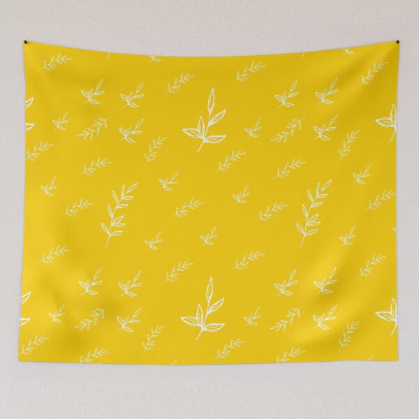 Item preview, Yellow and White Leaves pattern designed and sold by creativiteemom.