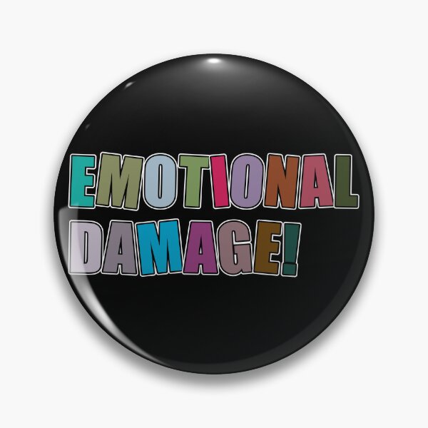 Item preview, Emotional Damage Multicolor Zigzag Text designed and sold by RaybenMedia.