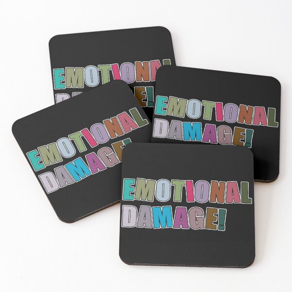 Item preview, Emotional Damage Multicolor Zigzag Text designed and sold by RaybenMedia.