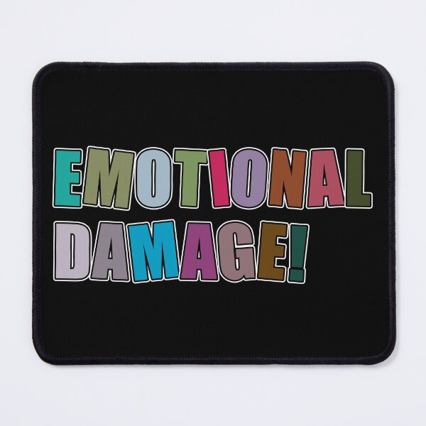 Item preview, Emotional Damage Multicolor Zigzag Text designed and sold by RaybenMedia.