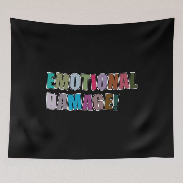 Item preview, Emotional Damage Multicolor Zigzag Text designed and sold by RaybenMedia.