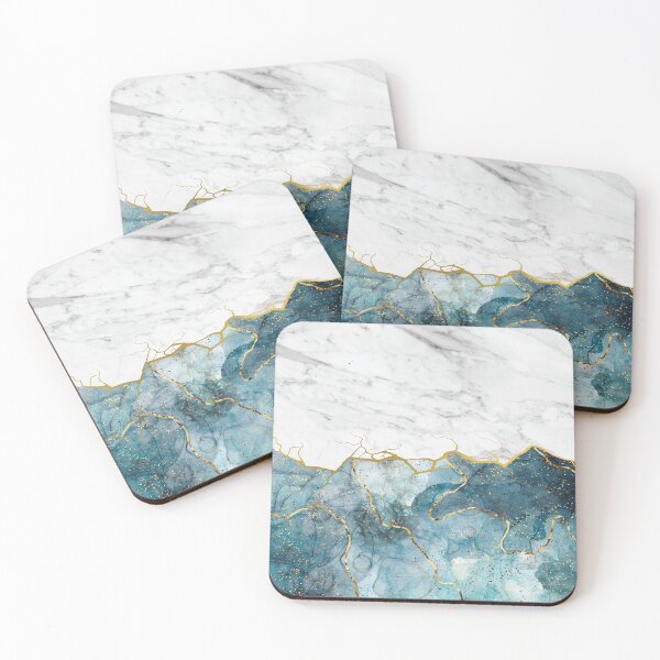 Item preview, White and Blue Marble designed and sold by BanksyNB.