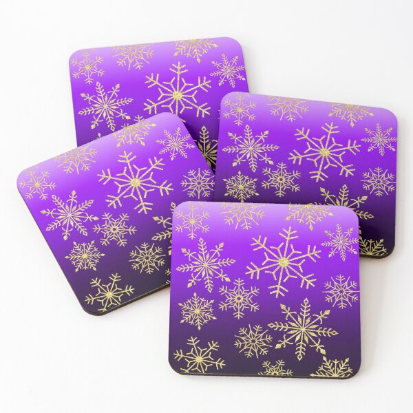 Item preview, Purple gradient with gold snowflakes designed and sold by SparkyMae.