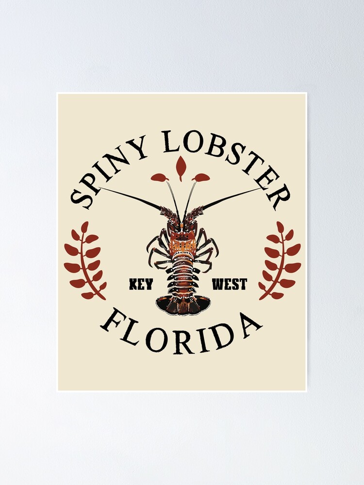 "Spiny Lobster Key West Florida Vintage Rock Spiny Lobster Seafood