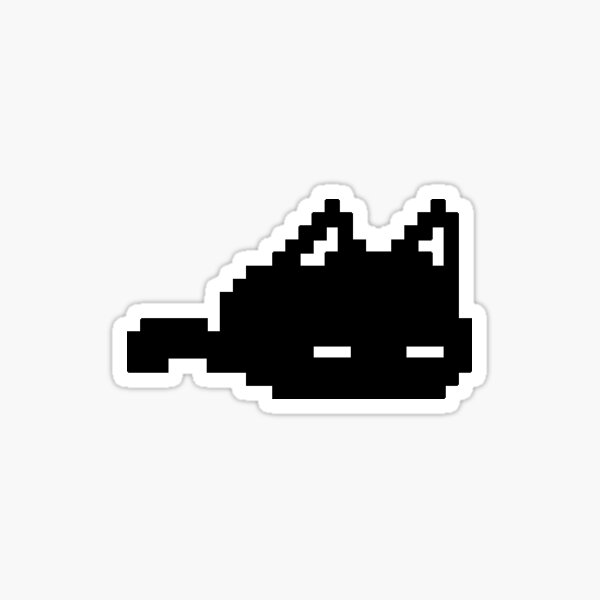 cat - pixel art Sticker for Sale by MoDsama  Pixel art, Pixel art  templates, Easy pixel art