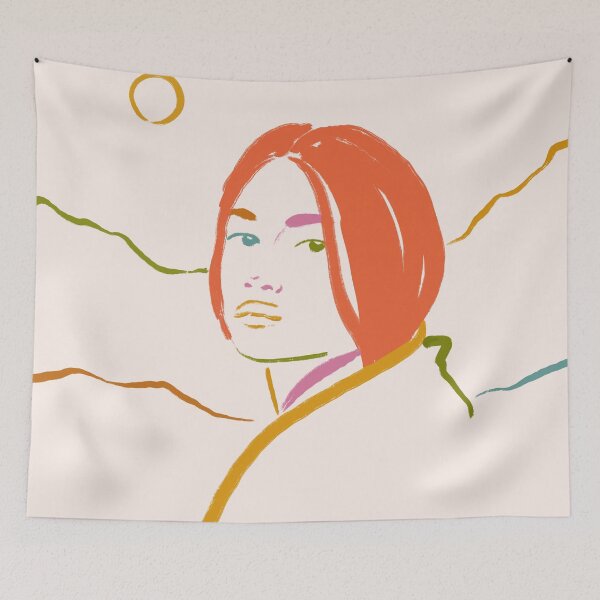 Item preview, Portrait Woman and land designed and sold by trajeado14.