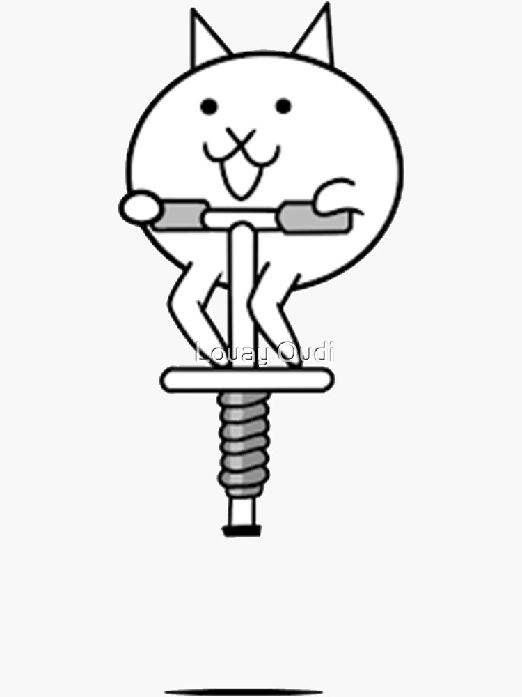 "Pogo Cat The Battle Cats" Sticker for Sale by WorkoutMinotaur