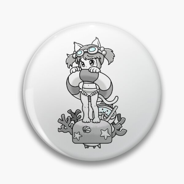 Item preview, Seaside Neneko Cat - The Battle Cats designed and sold by Louay Oudi.