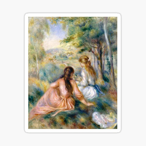 Auguste Renoir In the Meadow Sticker