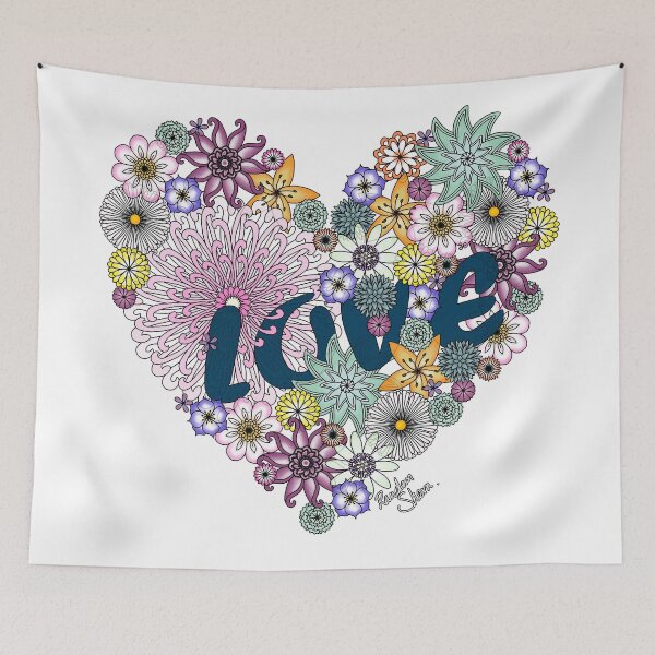 Item preview, Love Blooms White, Flower Digital Art. designed and sold by Random Shern Creations.