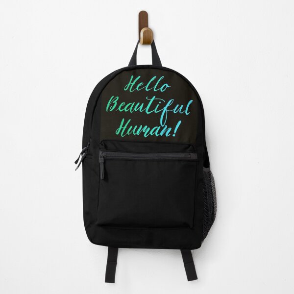 Item preview, Hello Beautiful Human! Ocean on black designed and sold by TheBarefootMom.