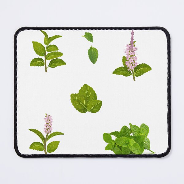 Item preview, Green Mint Bunches and Leaves designed and sold by silviaol.