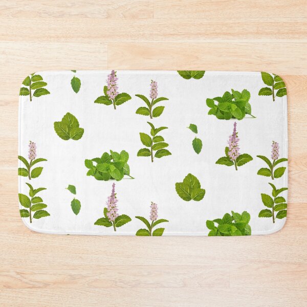 Item preview, Green Mint Bunches and Leaves designed and sold by silviaol.