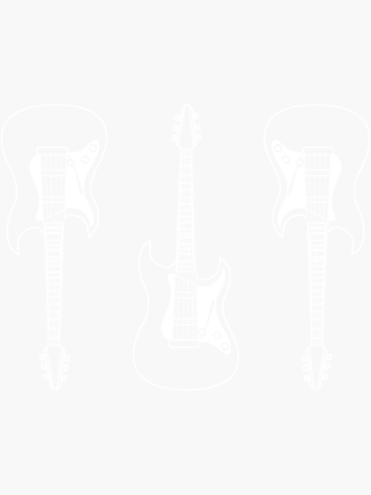 "Retro guitar band music favourite part" Sticker for Sale by