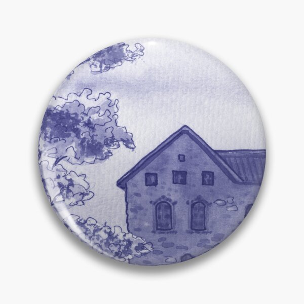 Item preview, Turku Finland Medieval Castle Purple Blue Very Peri Watercolor  designed and sold by Irina Sztukowski.