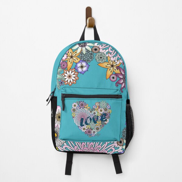Item preview, Love Blooms Aqua, Flower Digital Art. designed and sold by Random Shern Creations.