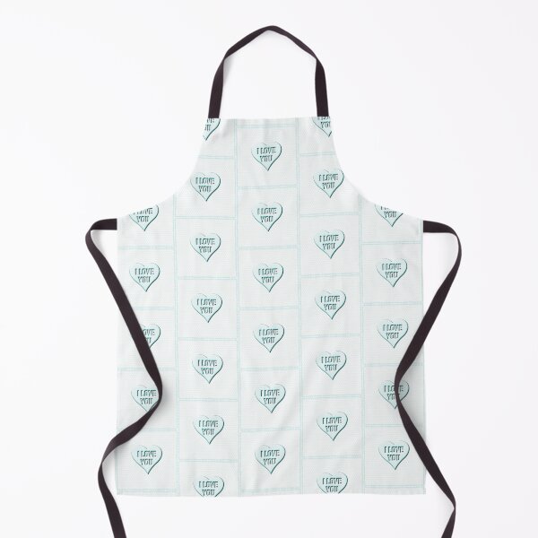 Item preview, I Love You! Aqua Metal Heart with Pattern designed and sold by PawsitiveMum.