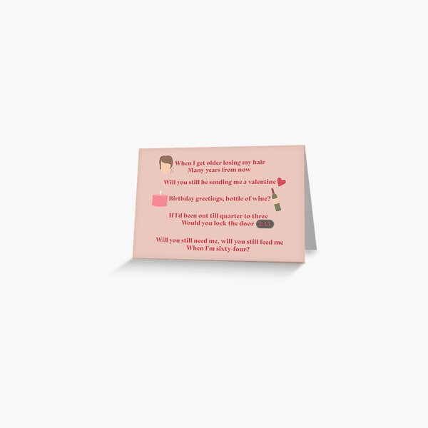 Item preview, When I'm Sixty-Four Lyrics designed and sold by La Lune Design Co..