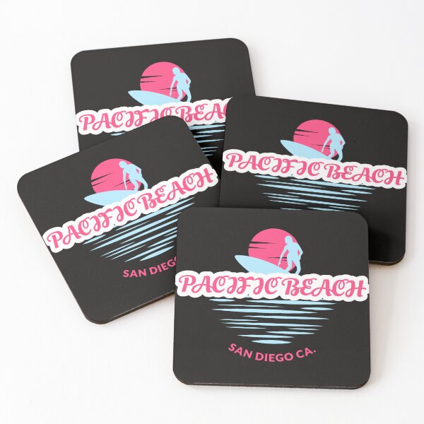 Item preview, Pacific Beach San Diego California Retro Sunset Surfer designed and sold by Samsdesignshop.