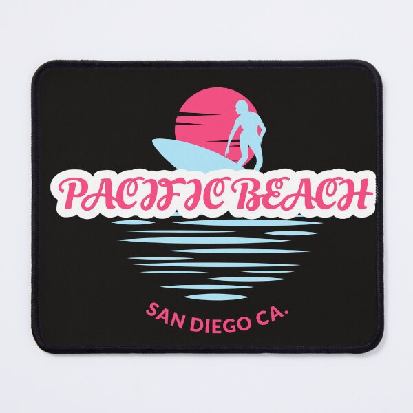 Item preview, Pacific Beach San Diego California Retro Sunset Surfer designed and sold by Samsdesignshop.