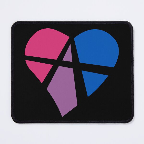 Item preview, Relationship Anarchy Heart in Bisexual Pride Flag Colors designed and sold by MyThingNow.