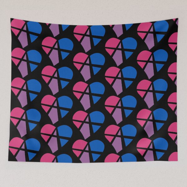 Item preview, Relationship Anarchy Heart in Bisexual Pride Flag Colors designed and sold by MyThingNow.