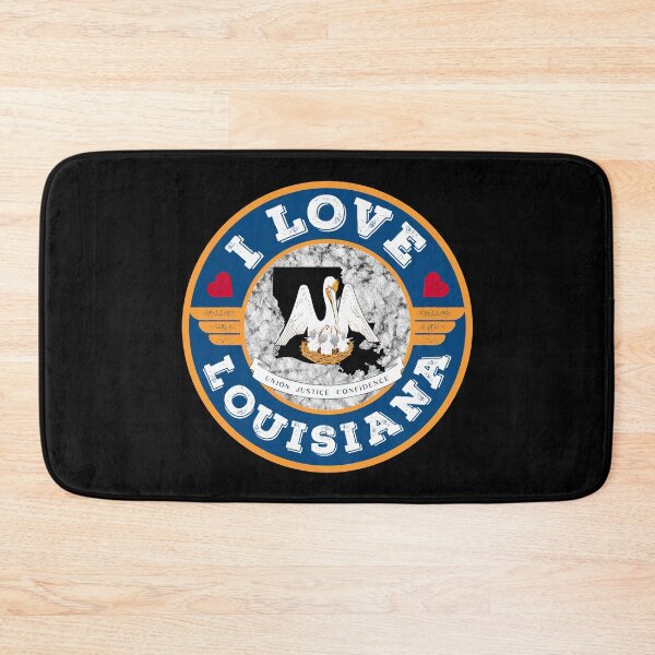 Item preview, I Love Louisiana State Map and Flag designed and sold by Worldesigns by Artsiren.