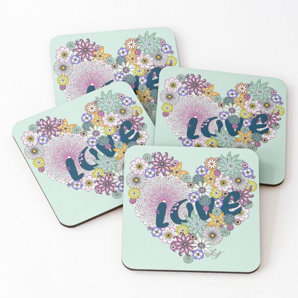 Item preview, Love Blooms Green, Flower Digital Art. designed and sold by Random Shern Creations.